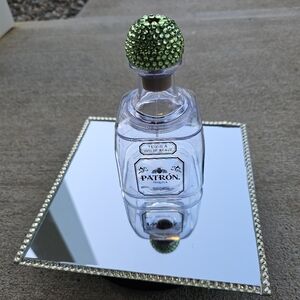 Patrón Tequila Bottle with Green Gem Cap